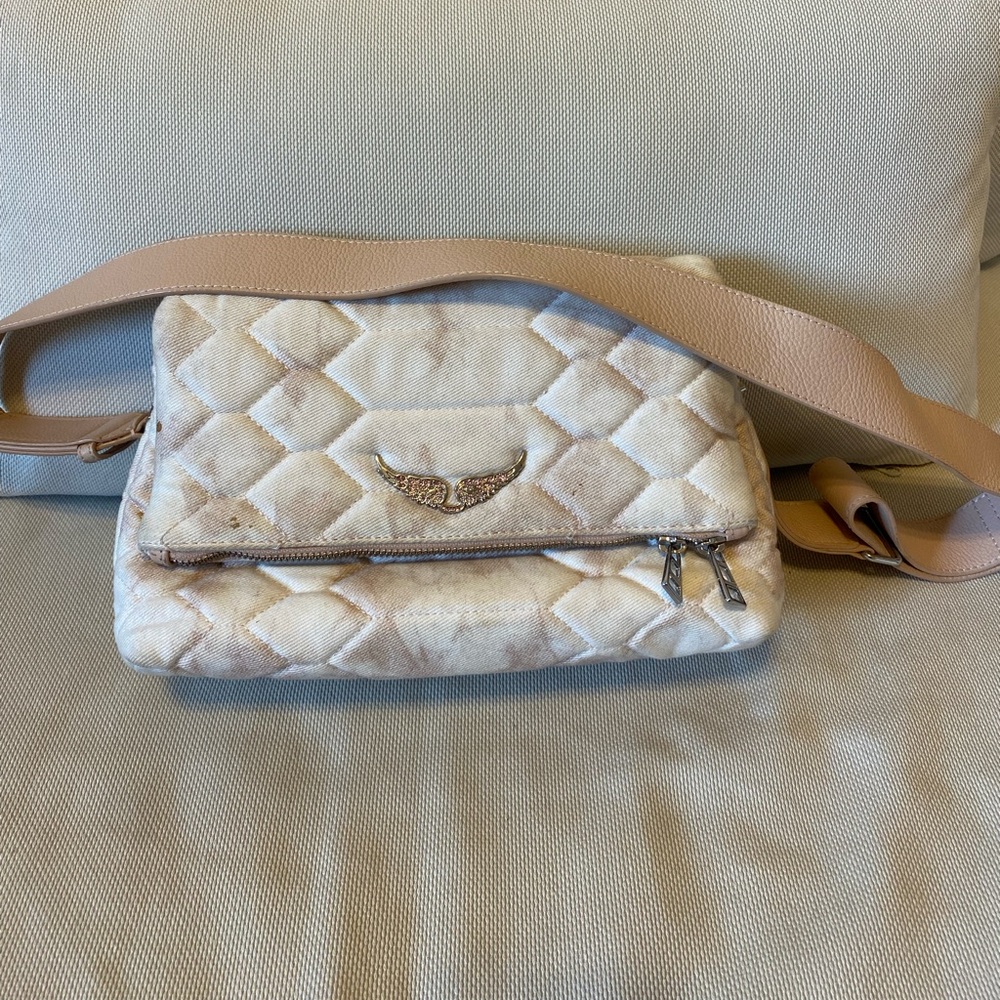 Zadig & Voltaire pink and white bag